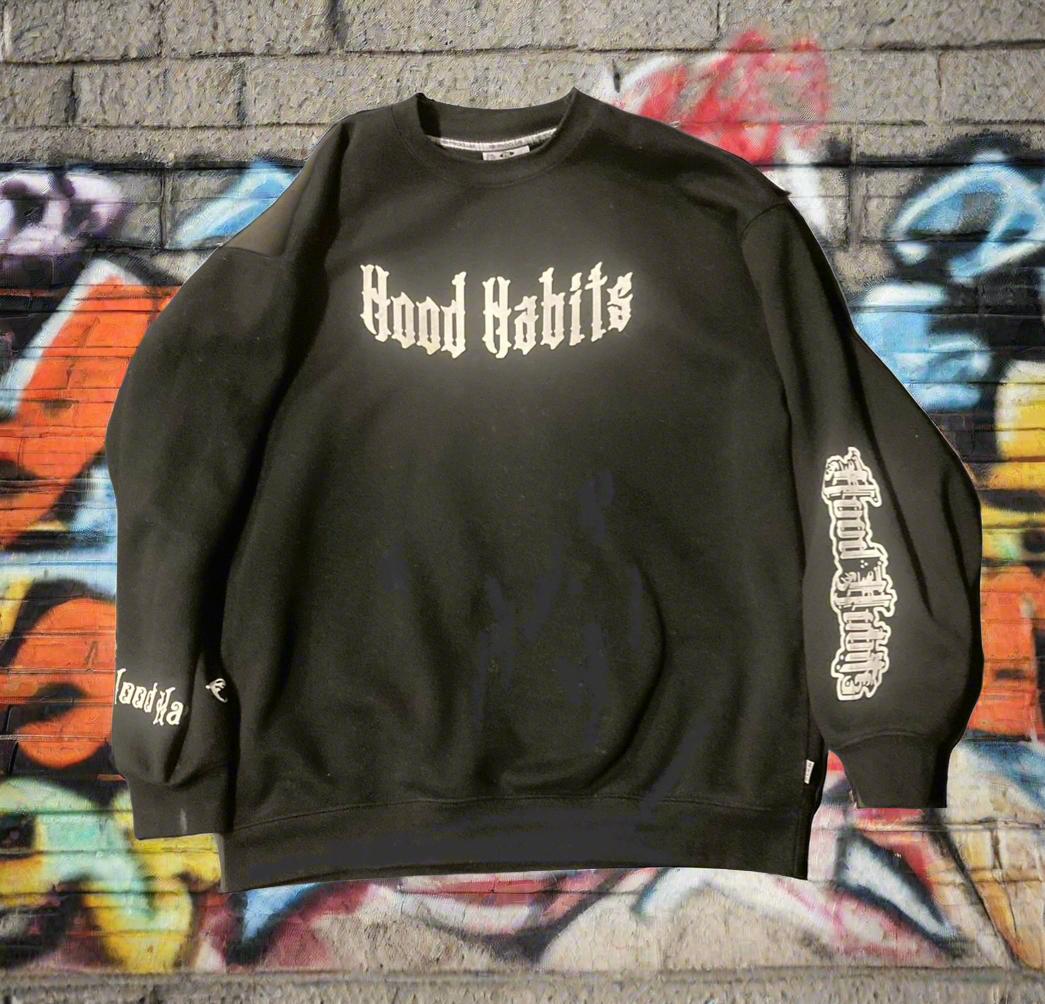 Black/white font Sweatshirt
